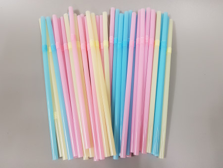 ●스트롱[빨대]7mm(파스텔/주름)