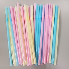 ●스트롱[빨대]7mm(파스텔/주름)