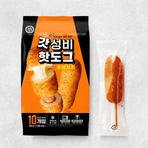 ▷우양-벌크[10입/낱개포장]모짜치즈핫도그800g