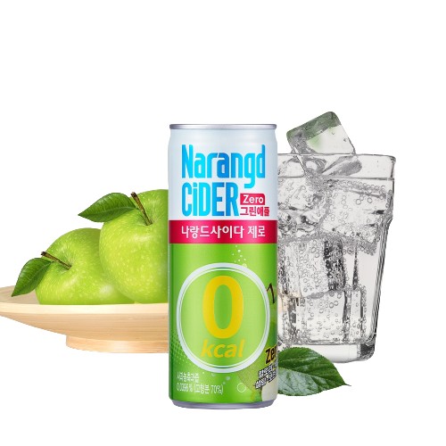 **그린애플**나랑드제로사이다245ml캔(동아오츠카)