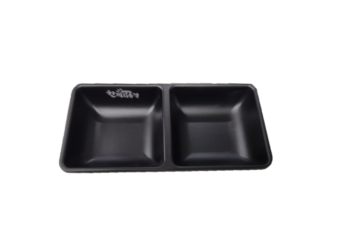 ●**블랙**한품그릇-2칸 단무지용기